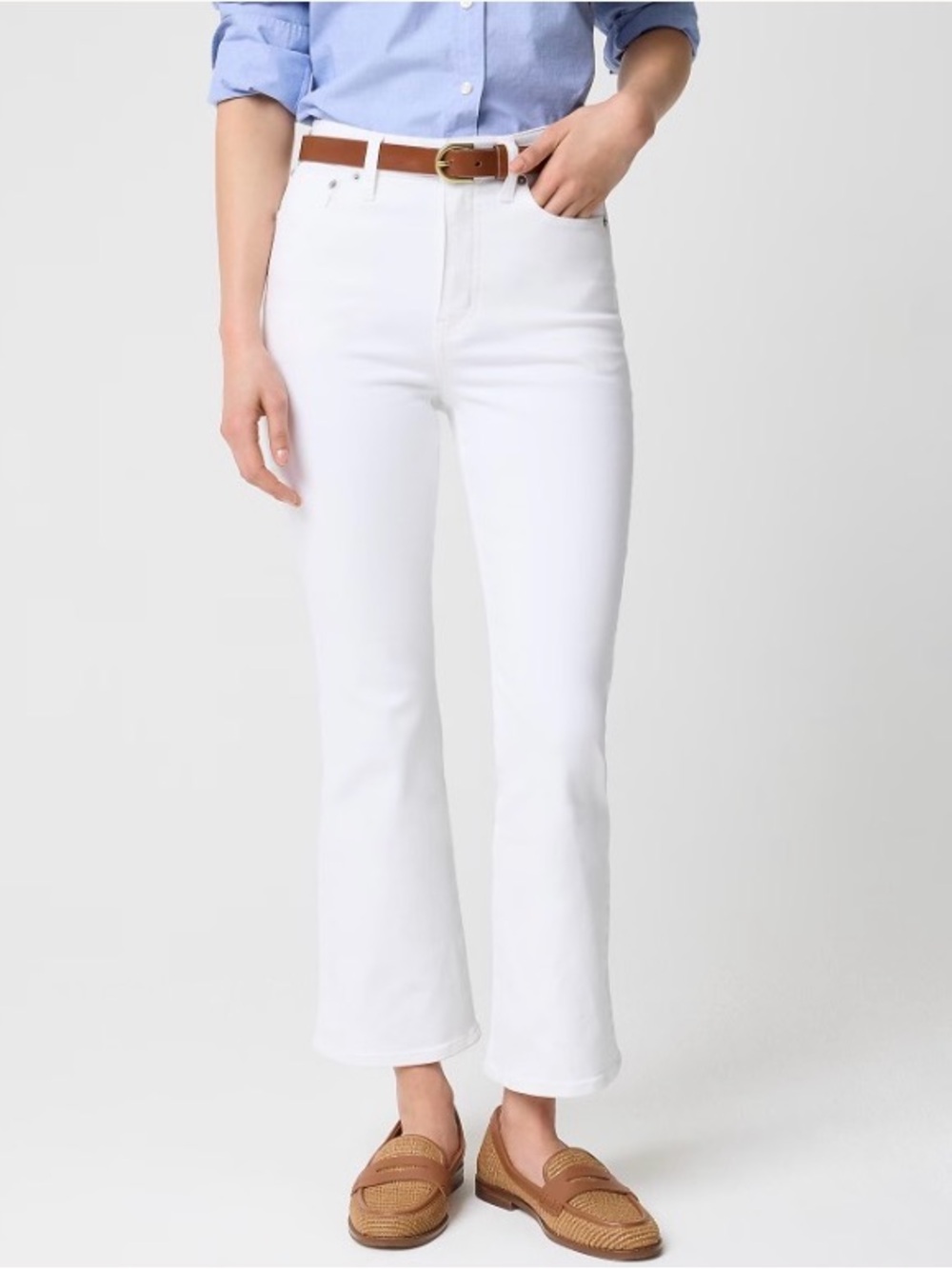 J.Crew Factory Women's Ankle Flare Jean in Signature Stretch+ Size 34P NWT